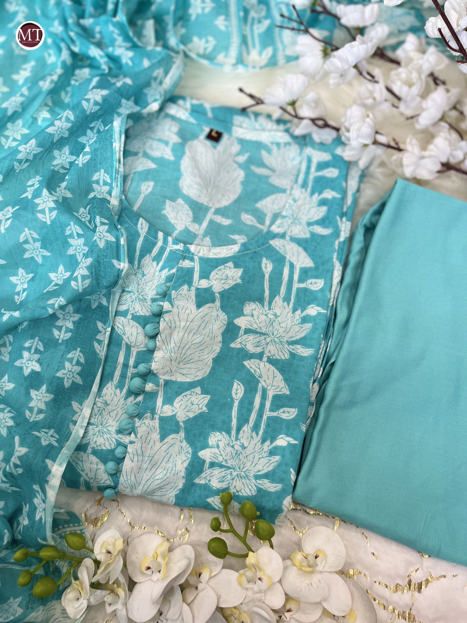 MT Summer Special Cotton Kurti With Bottom Dupatta Wholesale Shop In Surat
